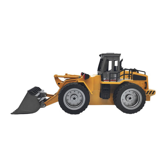 Remote Control Model Bulldozer Truck (Yellow), Driving Cab and Scoop - RnR Galore