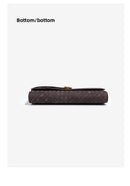 Retro Woven Baguette Handbag for Women Suede Texture PU Leather Shoulder Crossbody Bag Elegant Evening Clutch Coffee Brown - RnR Galore