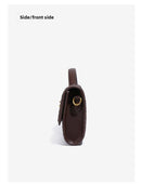 Retro Woven Baguette Handbag for Women Suede Texture PU Leather Shoulder Crossbody Bag Elegant Evening Clutch Coffee Brown - RnR Galore