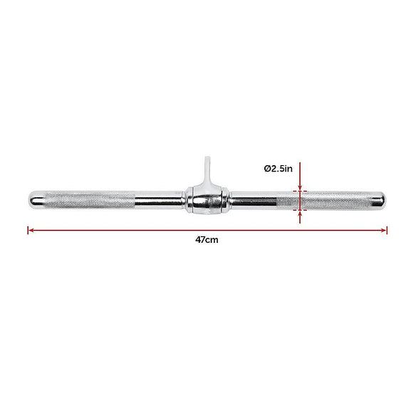 Revolving Straight Bar – Gym Cable Attachment for Tricep, Bicep & Pulley Workouts - RnR Galore