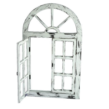 Rustic White Scarlett Window Mirror - RnR Galore