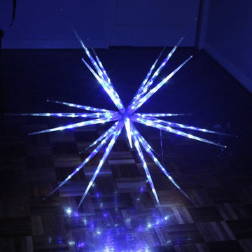 Samland 160 LED Blast Ice Star Ball Christmas Light Decoration in Blue & White - RnR Galore