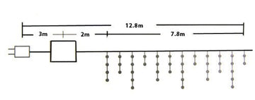 Samland 200 LED Memory Icicle Christmas Rope Light in White - RnR Galore