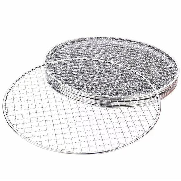 Samland 28CM BBQ Grill Mesh Fish Meat Round Net Mat Barbecue Pad for Camping - RnR Galore