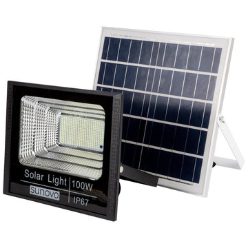 Samland 297 Led Solar Flood Light Outdoor with Remote Control 100W Cold White - RnR Galore