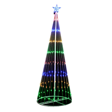 Samland Circling Led Light Christmas Tree With Star [Height: 163cm] - RnR Galore