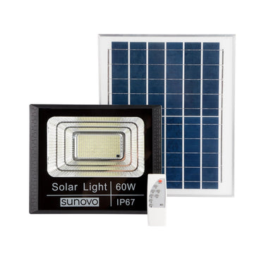 Samland Solar Flood Light Outdoor with Remote Control 60W Cold White - RnR Galore