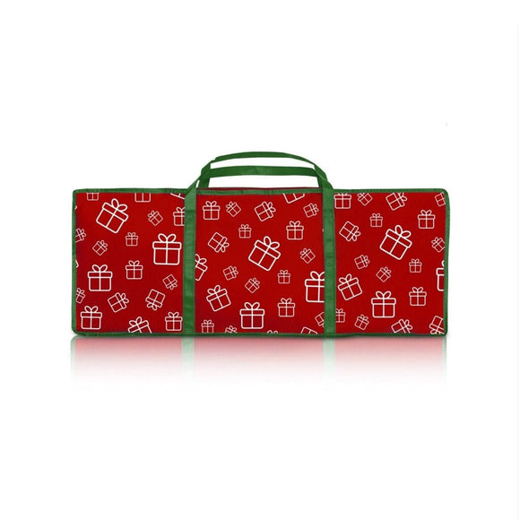 Santa's Helper Printed Christmas Paper Storage Bag With 5 Rolls and Scissors Set - RnR Galore