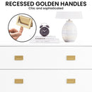 Sarantino Amara Chest of Drawers Tallboy Dresser in White/Gold - RnR Galore
