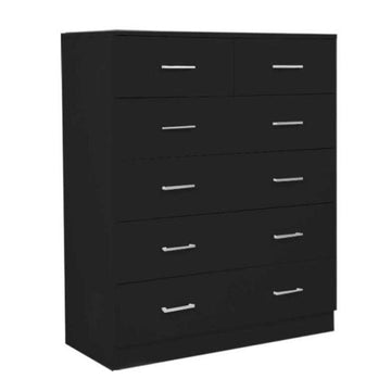 Sarantino Tallboy Dresser 6 Chest Of Drawers Table Cabinet Bedroom Storage Black - RnR Galore