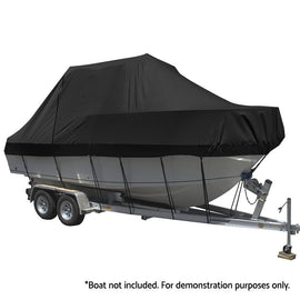 Seamanship Boat Cover 19 - 21ft Trailerable Jumbo Marine Grade Heavy Duty Black - RnR Galore