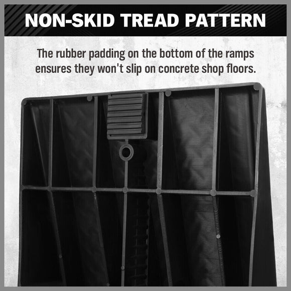 SEDY 2Pcs 2 Ton Heavy Duty Car Ramps 17cm Rise Antiskid Vehicle Service Ramp Au - RnR Galore