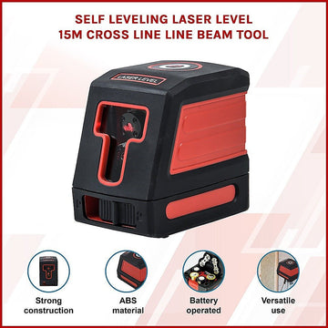 Self Leveling Laser Level 15m Cross Line Line Beam Tool - RnR Galore