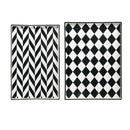 Set 2 Patterned Rectangular Trays 48cm - RnR Galore