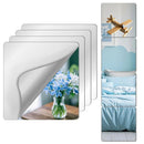 Shatterproof Acrylic Mirror Tiles – 4 - Pack Wall Stickers for Kids, Home Gym, Bedroom & Bathroom, Easy Peel - and - Stick Decorative Mirrors with Double - Sided Tape (Silver,12" x 12") - RnR Galore