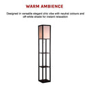 Shelf Floor Lamp - Shade Diffused Light Source with Open - Box Shelves - RnR Galore