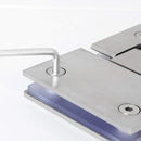 Shower Glass Door Gate Hinge 304 Stainless Steel 180 Degrees Polished Chrome Finish - RnR Galore