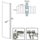 Shower Glass Door Knob Bathroom Round Back - to - Back Handle SUS304 Brushed Nickel - RnR Galore