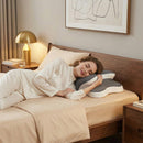Side Sleeper Neck Pillow | Odor - Free, Light Beige Friendly Design, Comfortable Sleep Posture, Polyester Material, Hand Wash Only - RnR Galore
