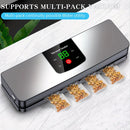 silver Rechargeable Vacuum Sealer with USB Port, designed for preserving food in both dry and wet environments, equipped with an LED screen, ideal for travel and camping. - RnR Galore