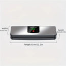 silver Rechargeable Vacuum Sealer with USB Port, designed for preserving food in both dry and wet environments, equipped with an LED screen, ideal for travel and camping. - RnR Galore