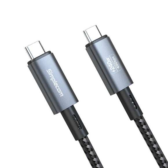 Simplecom CA615 USB - C to USB - C Cable USB4 40Gbps 5A 240W PD3.1 8K@60Hz 1.5M - RnR Galore