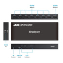 Simplecom CM317 7 - Port HDMI 2.0 Switch with Remote 7 IN 1 OUT Splitter HDCP 2.2 4K@60Hz - RnR Galore