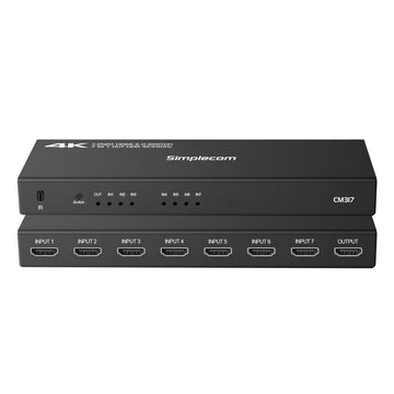 Simplecom CM317 7 - Port HDMI 2.0 Switch with Remote 7 IN 1 OUT Splitter HDCP 2.2 4K@60Hz - RnR Galore