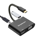 Simplecom DA440 4 - in - 1 USB - C Multiport Adapter with Power Delivery USB 3.0 VGA HDMI - RnR Galore