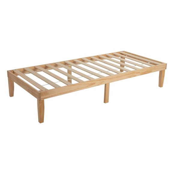 Single Size Warm Wooden Natural Bed Base Frame – King Single - RnR Galore