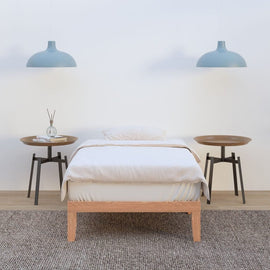 Single Size Warm Wooden Natural Bed Base Frame – King Single - RnR Galore