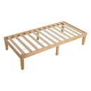 Single Size Warm Wooden Natural Bed Base Frame – King Single - RnR Galore