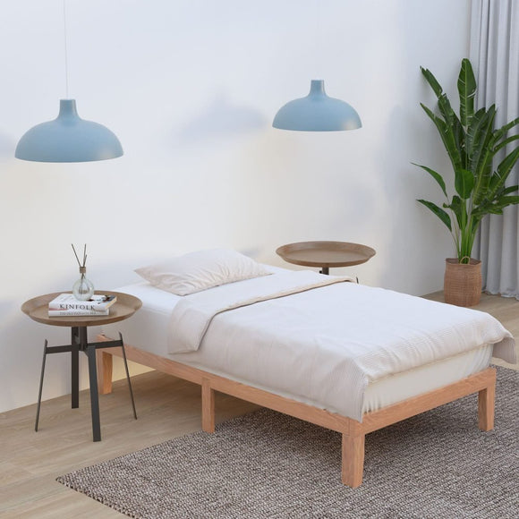 Single Size Warm Wooden Natural Bed Base Frame – Single - RnR Galore
