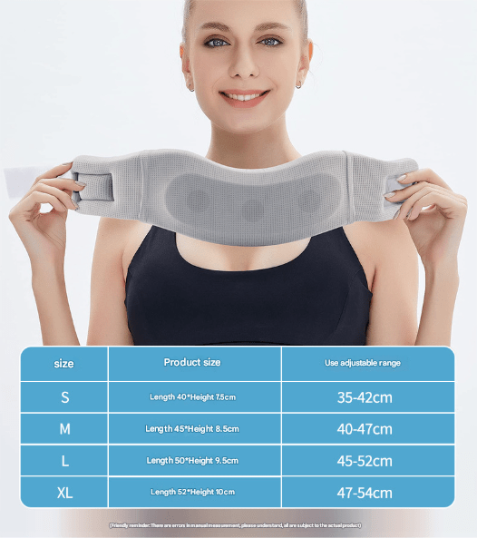 Size L Grey Ergonomic Neck Support Brace - Soft Cervical Collar for Posture Correction and Pain Relief - RnR Galore