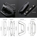 Sliding Patio Door Handle Set Mortise Lock Suitable for Sliding Glass Patio Door Black - RnR Galore