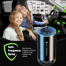 Smart Car Air Freshener with Starry Lights Projector: Automatic Aroma Diffuser, 3 Modes, Rechargeable for Car & Home - RnR Galore