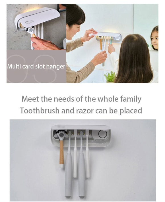 Smart UVC Toothbrush Sterilizer & Holder with Heat Drying, Radar Sensor Night Light(white) - RnR Galore