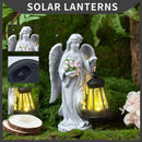 Solar - Powered Angel Lantern Outdoor Light, Resin Waterproof Garden Decorative Light, Walkway and Lawn Mood Light, Garden Statue Ornament for Ambiance - RnR Galore