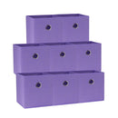 SORTI 27x28x27 CM Light Purple 8 - Pack Foldable Storage Cubes - Fabric Bookcase Organizers for Toys and More - RnR Galore