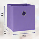 SORTI 27x28x27 CM Light Purple 8 - Pack Foldable Storage Cubes - Fabric Bookcase Organizers for Toys and More - RnR Galore