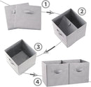 SORTI 27x28x27 CM Red 8 - Pack Foldable Storage Cubes - Fabric Bookcase Organizers for Toys and More - RnR Galore
