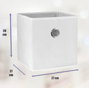 SORTI 27x28x27 CM White 8 - Pack Foldable Storage Cubes - Fabric Bookcase Organizers for Toys and More - RnR Galore