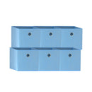 SORTI 33x33x27 CM Blue 6 - Pack Foldable Storage Cubes - Fabric Bookcase Organizers for Toys and More - RnR Galore