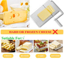 Stainless Steel Cheese Slicer with 10 Replacement Wires – Precision Grid Cutting Board, Ergonomic Handle, Easy to Clean – Ideal for Butter, Cake, Soft Cheese (Silver) - RnR Galore