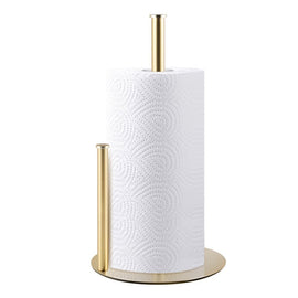Stainless Steel Double Pole Paper Towel Holder - Gold - RnR Galore