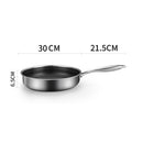 Stainless Steel Frying Pan Non - Stick Cooking Frypan Cookware 30cm Honeycomb Single Sided without lid - RnR Galore
