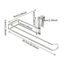 Stainless Steel No - punch Roll Paper Rack for Kitchen Cabinet Cling Film Storage Rack - Silver - RnR Galore