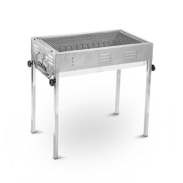Stainless Steel Portable Outdoor BBQ Barbecue Grill Set Charcoal Kebab Picnic Camping Sets Medium - RnR Galore