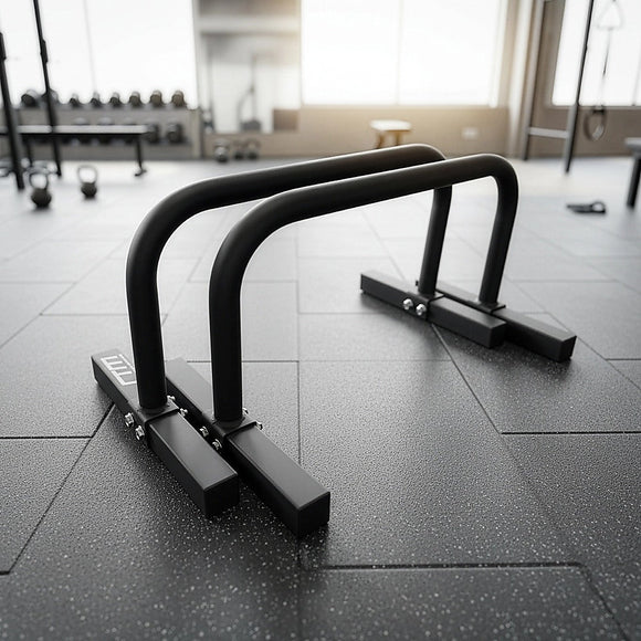 Steel Parallette Bars for Push Ups, Dips & Calisthenics Home Strength Training - RnR Galore