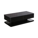 Stylish Coffee Table High Gloss Finish in Shiny Black Colour with 4 Drawers Storage - RnR Galore